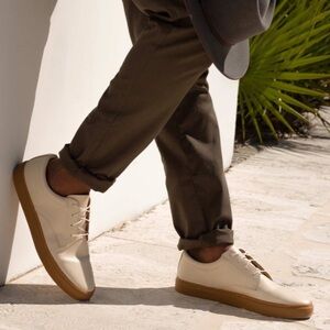 Nisolo Diego Low Top Leather Sneaker Bone Size 8.5